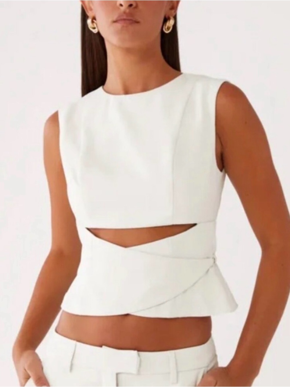 Peppermayo Cyra wrap top in ivory L